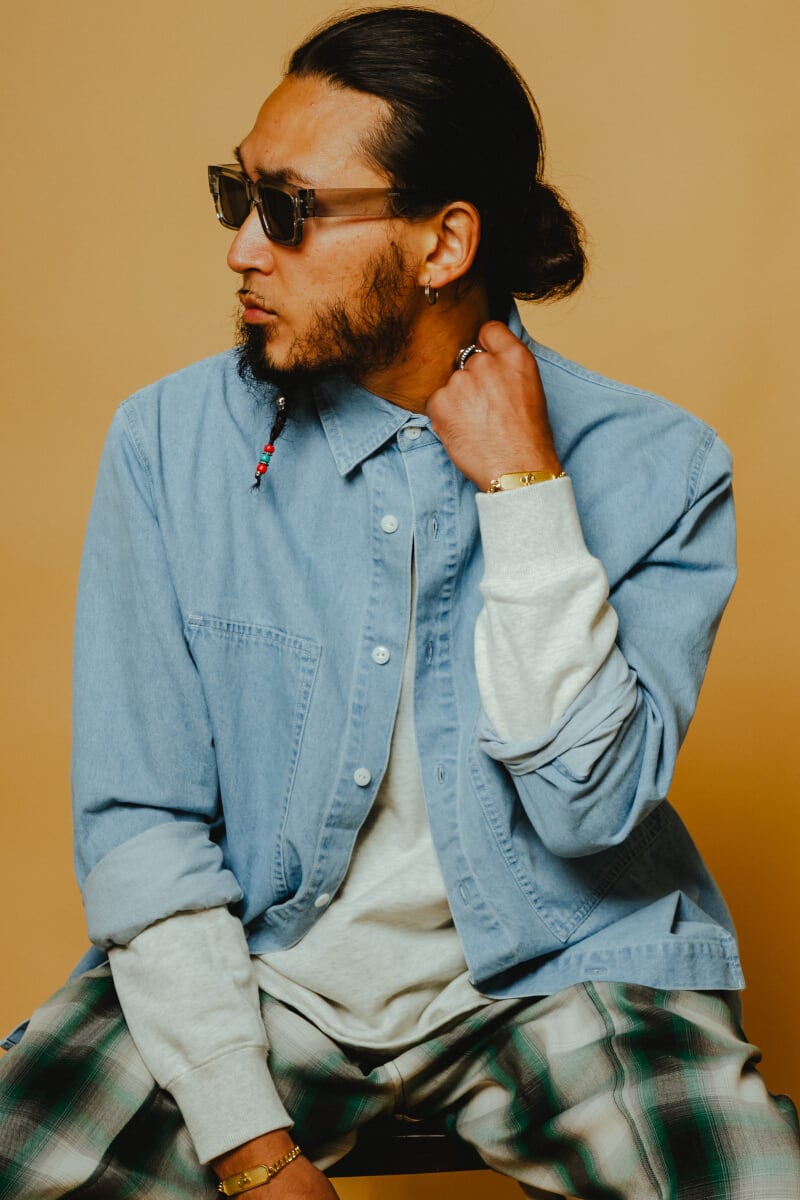 Denim Utility Long Sleeve Shirts - 102615350 | 【BIG MIKE / ビッグ