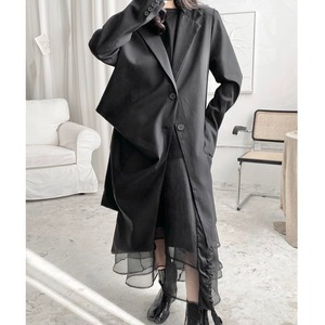 Dark Black Trench Coat【TR1022】