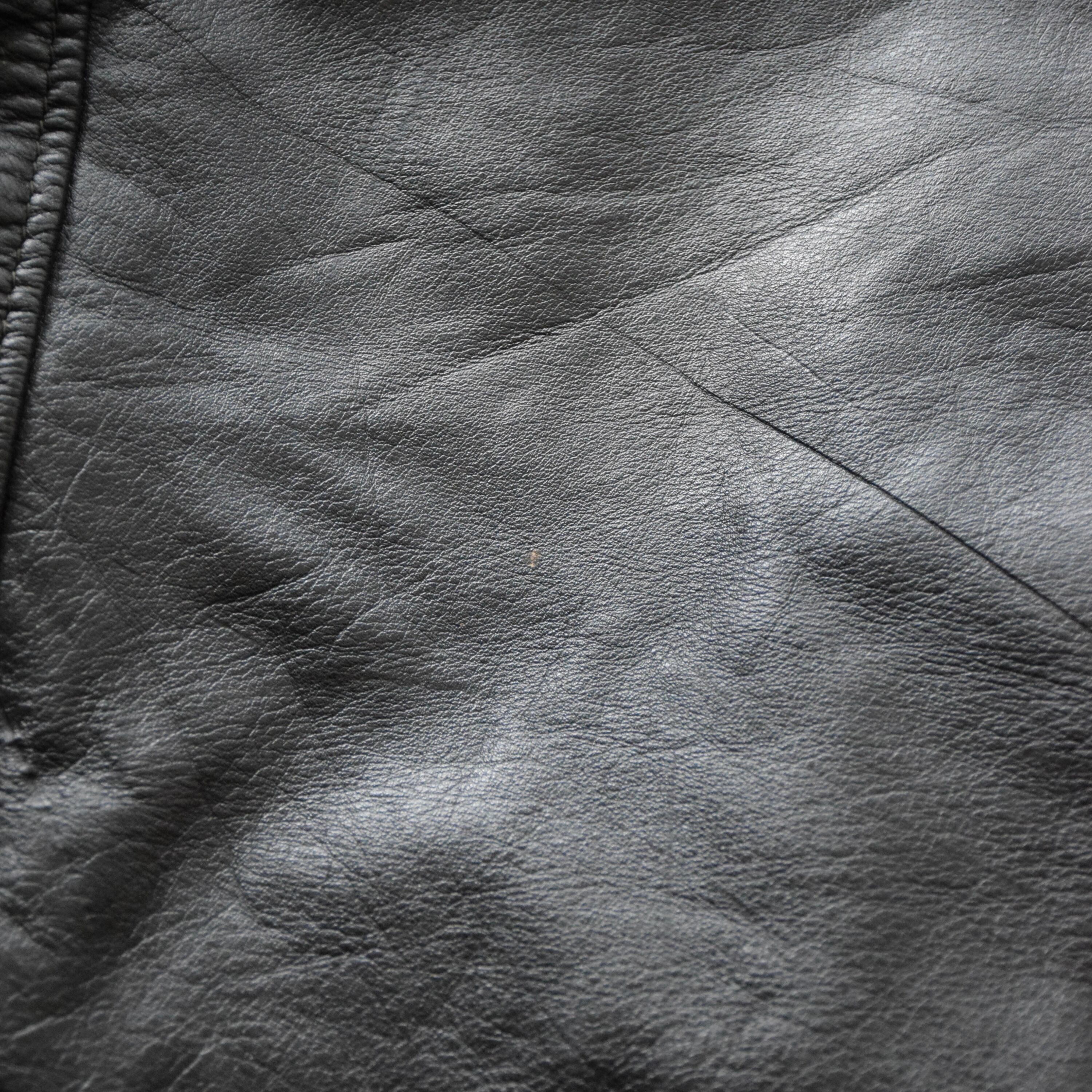 70's GENUINE LEATHER レザージャケット メンズ 40 ブラック