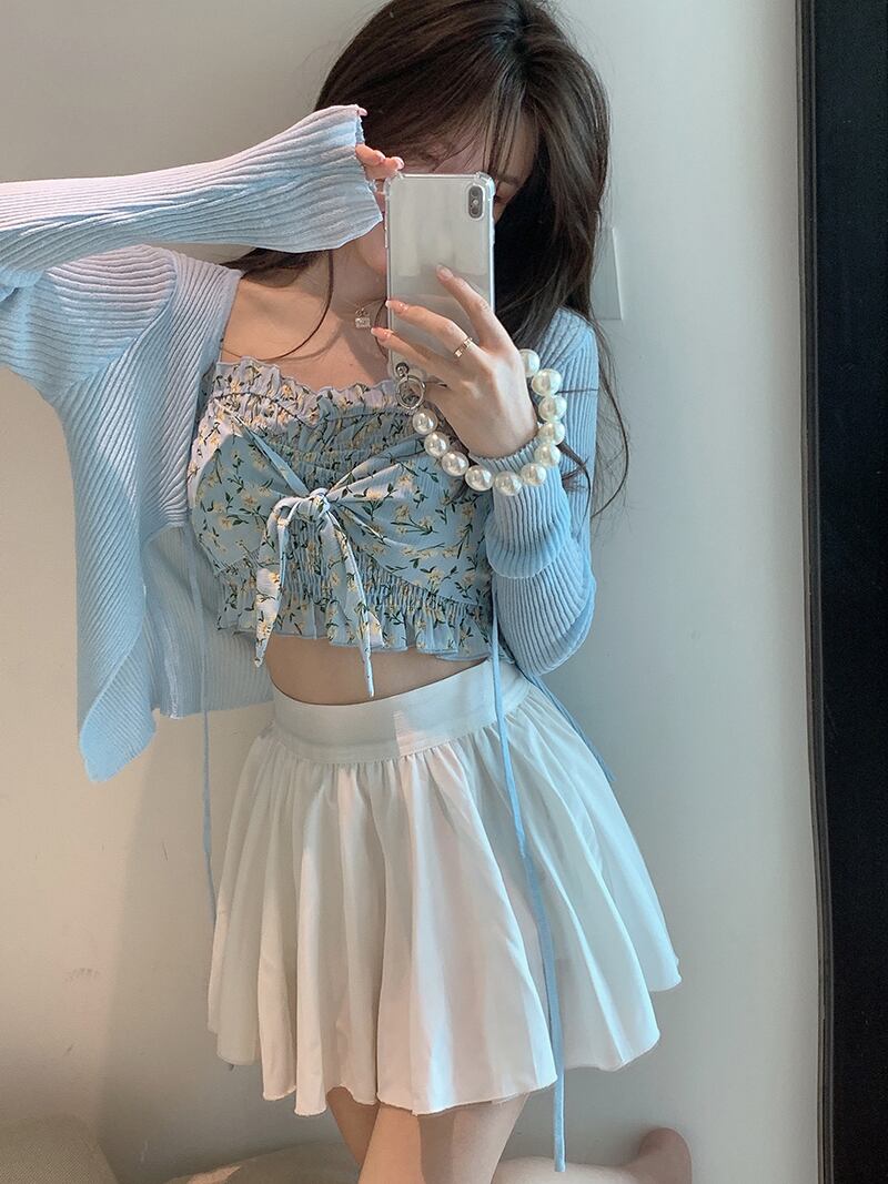 ニットカーディガンジャケット オータム薄手ブラウス ショートトップス ロング ピンク 大人ガーリー スウィート キュート カジュアル 秋物 ピュア ブラックストロベリース62673685475