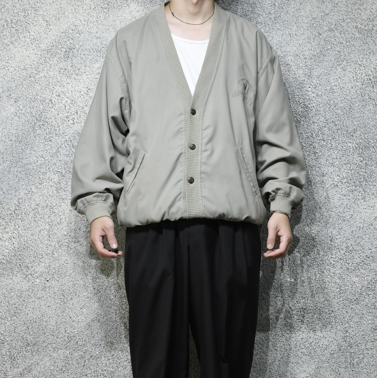 MALAGRIDA COLLECTION design smooth blouson cardigan