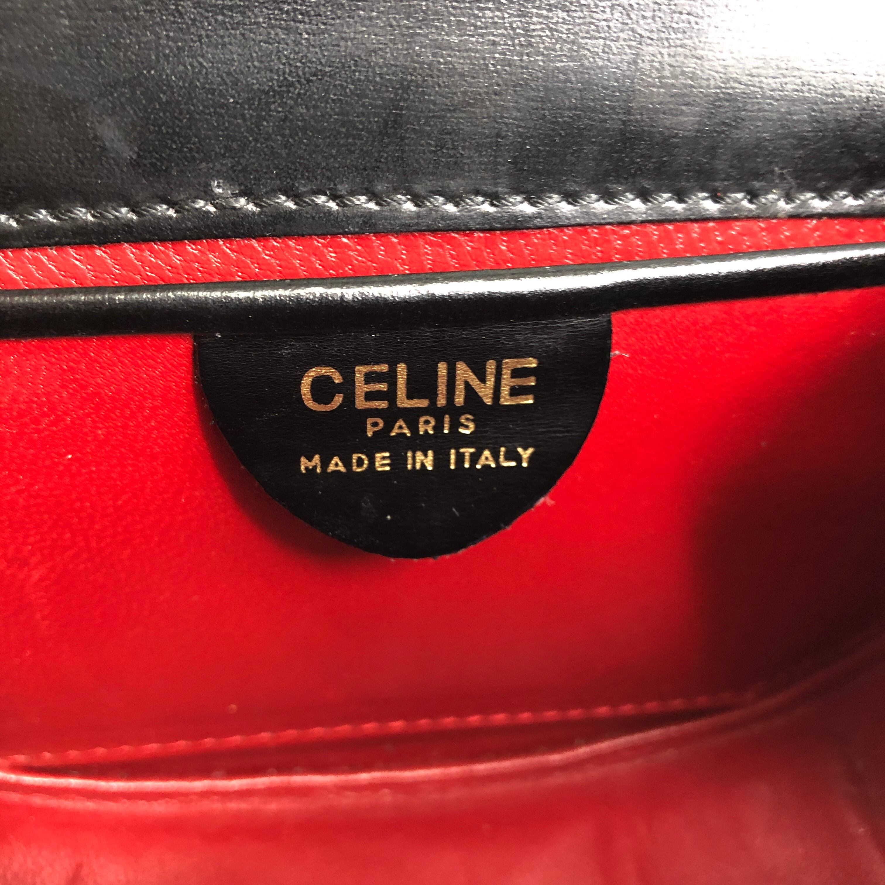 セリーヌ☆ヴィンテージ☆ショルダーバッグ CELINE】セリーヌ ショルダーバッグ ヴィンテージ カーフ 黒 肩掛け