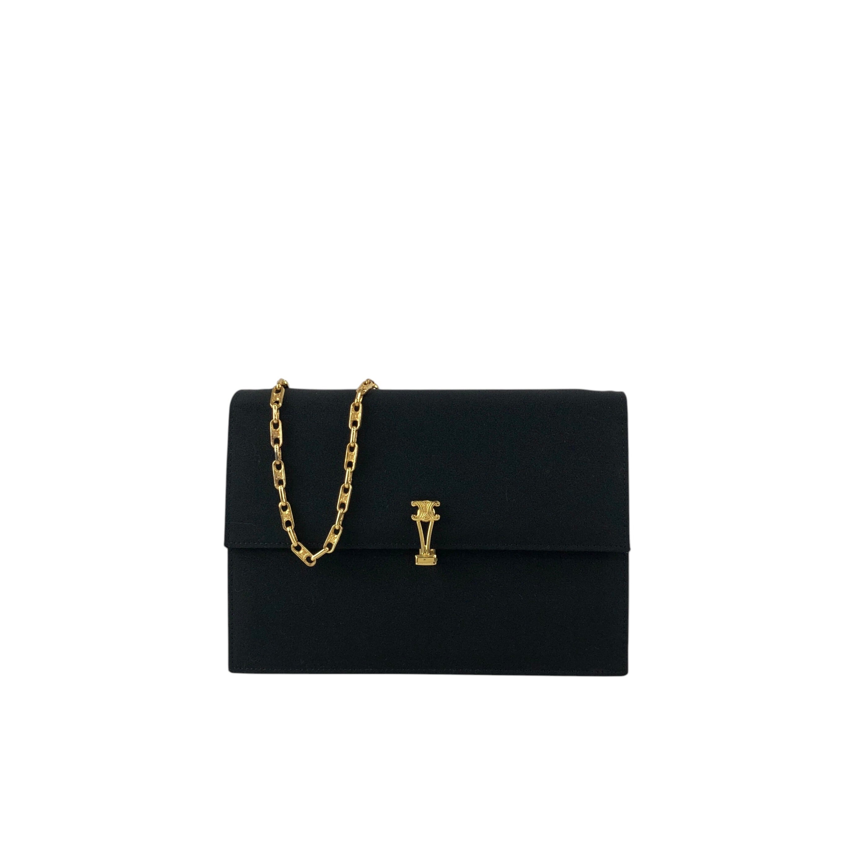 CELINE セリーヌ ショルダーバッグ ブラック トリオンフ キャンバス