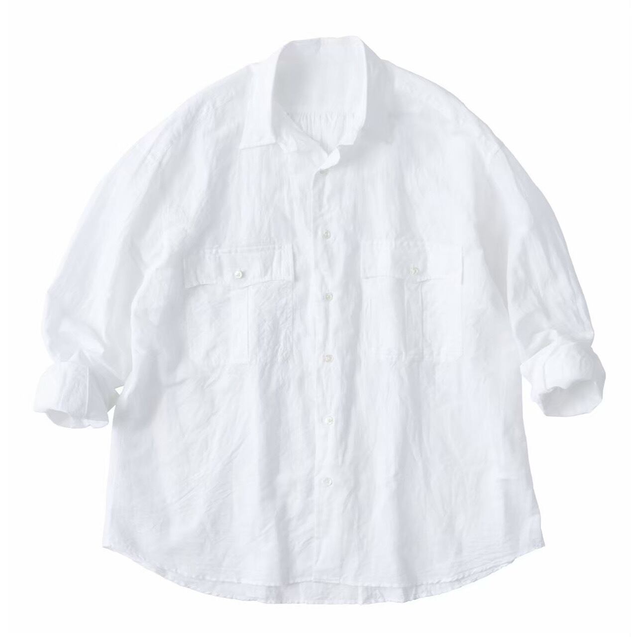 24SS ポータークラシック ロールアップリネンコットンシャツ  