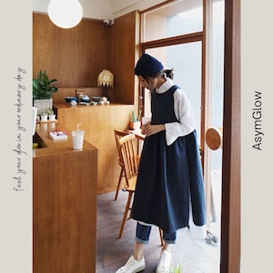 Aラインカフェスタイルワンピース A00394