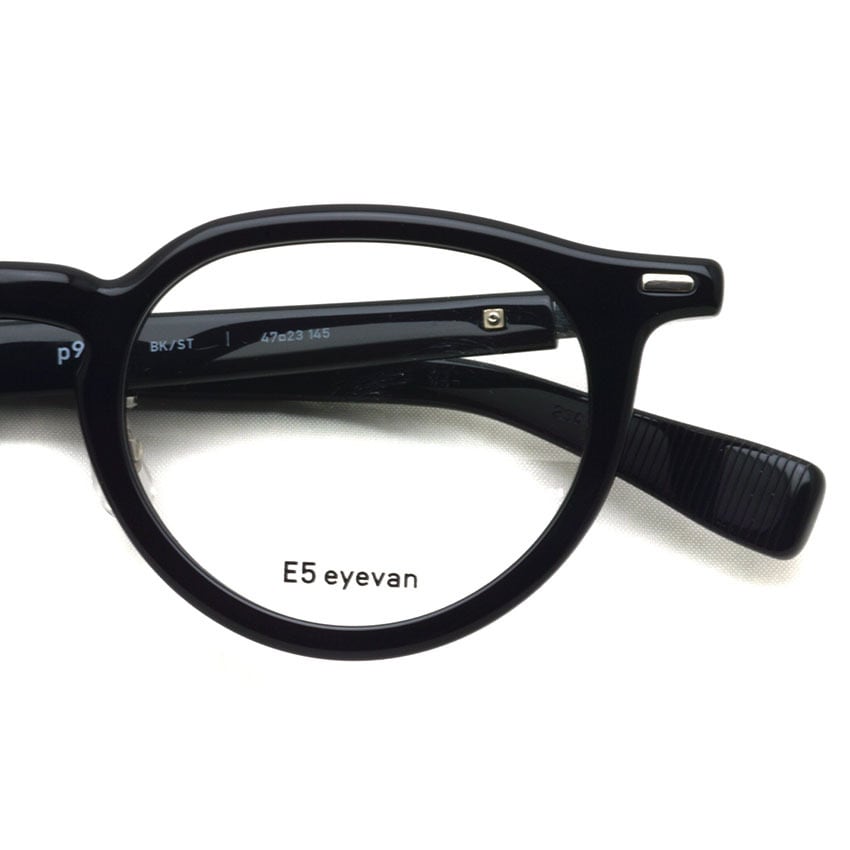 E5 eyevan / p9 / BK/ST ブラック/シャーリングチタン クラウンパント