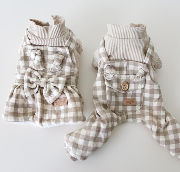 《予約》№2101756 ベージュチェックの重ね着STILE