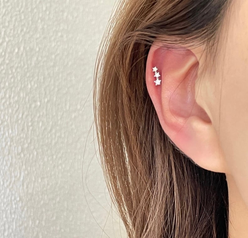 sliver 999 star /shell pierce /シルバー999 シェルピアス スター