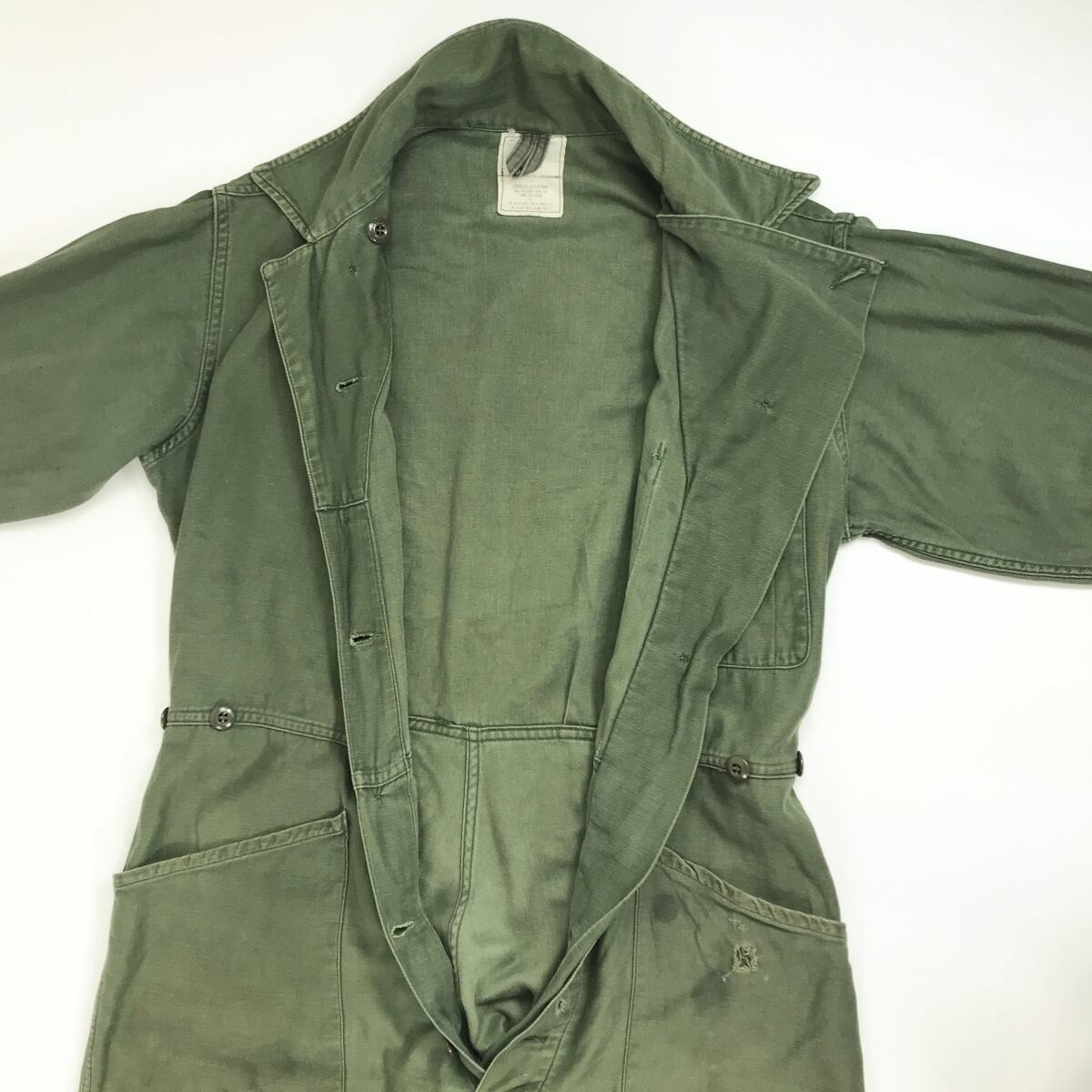 U.S.ARMY 80〜 90年代 USA製 COVERALLS,MEN'S COTTON,SATEEN,TYPE I ジャンプスーツ コットンサテン つなぎ オリーブグリーン L 位 長袖 | 古着屋 EAGLEBASE U.S.ARMY 80〜 90年代 USA製 COVERALLS,MEN'S COTTON,SATEEN,TYPE I ジャンプスーツ コットンサテン つなぎ オリーブグリーン L 位 長袖 | 古着屋 EAGLEBASE