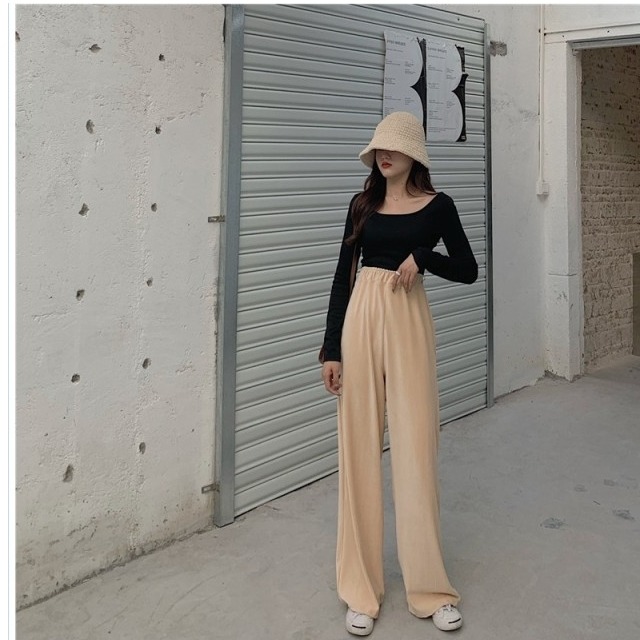 冬服 韓国 レディース 秋 新作 ドレープ スリム パンツ カジュアル きれいめ ルーズ ゆったり お出かけ 秋服 大人可愛い 韓国ファッショ Basecamp49