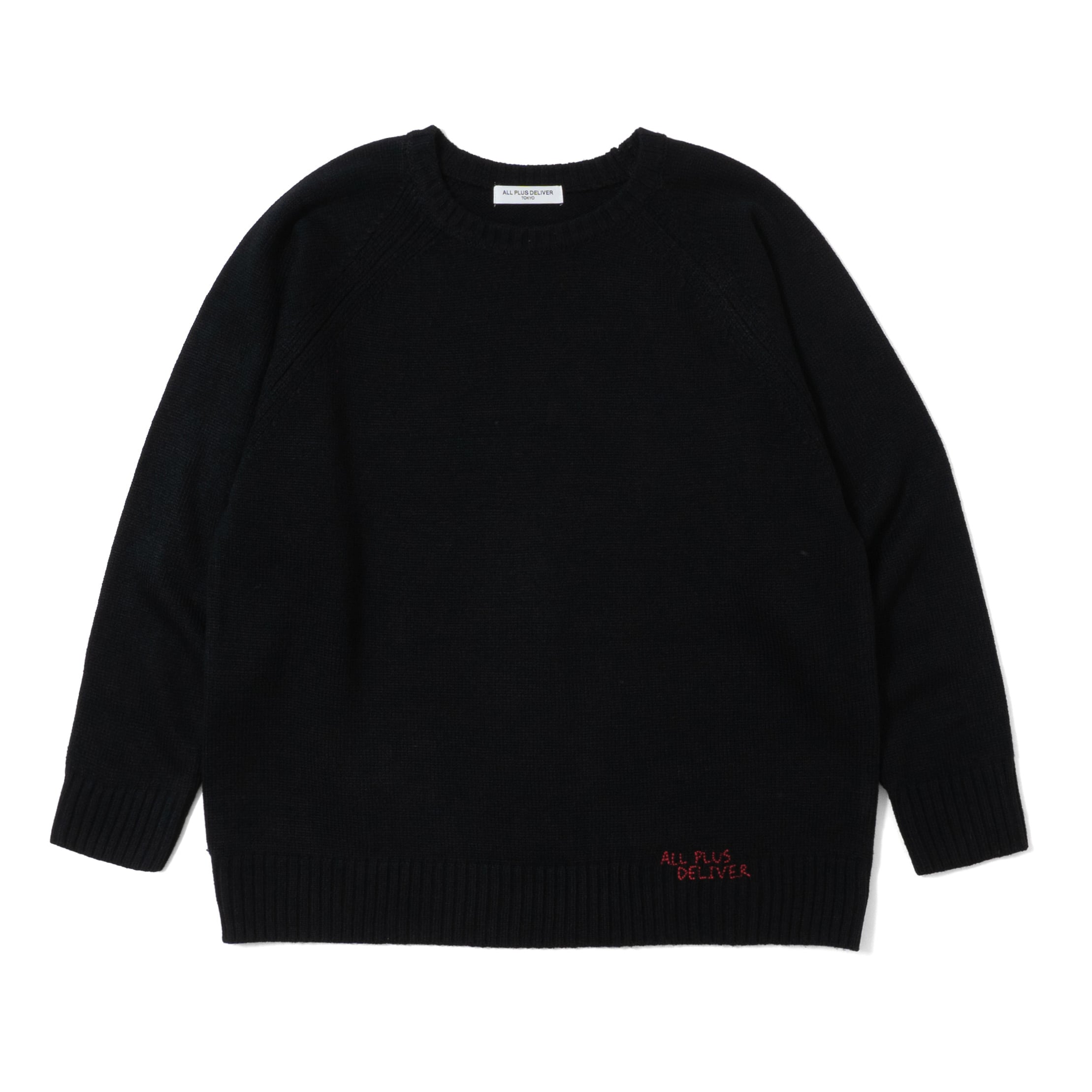 APD HEM LOGO KNIT / BLACK