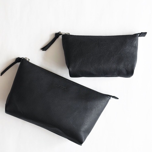 【Unisex】 SLOW  |  embossing leather pouch S　スロウ  |  レザーポーチ