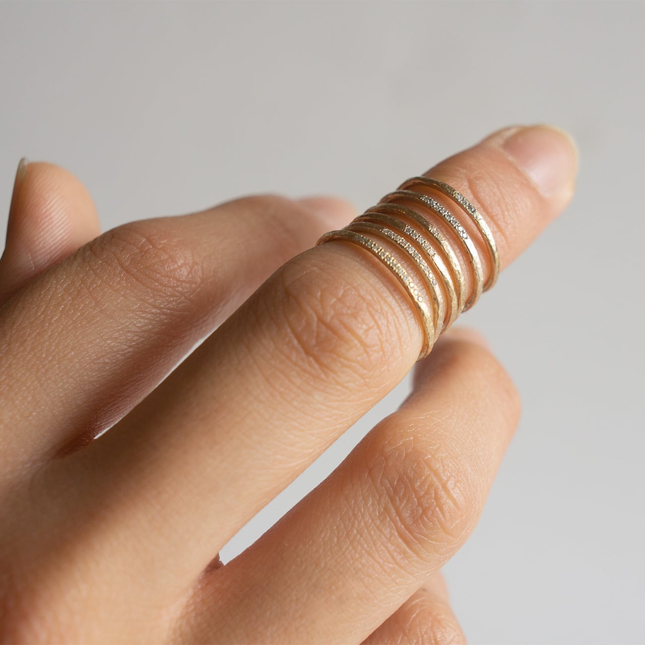 ロック ダイヤモンド リング K10 | Kumiko Taya jewelry