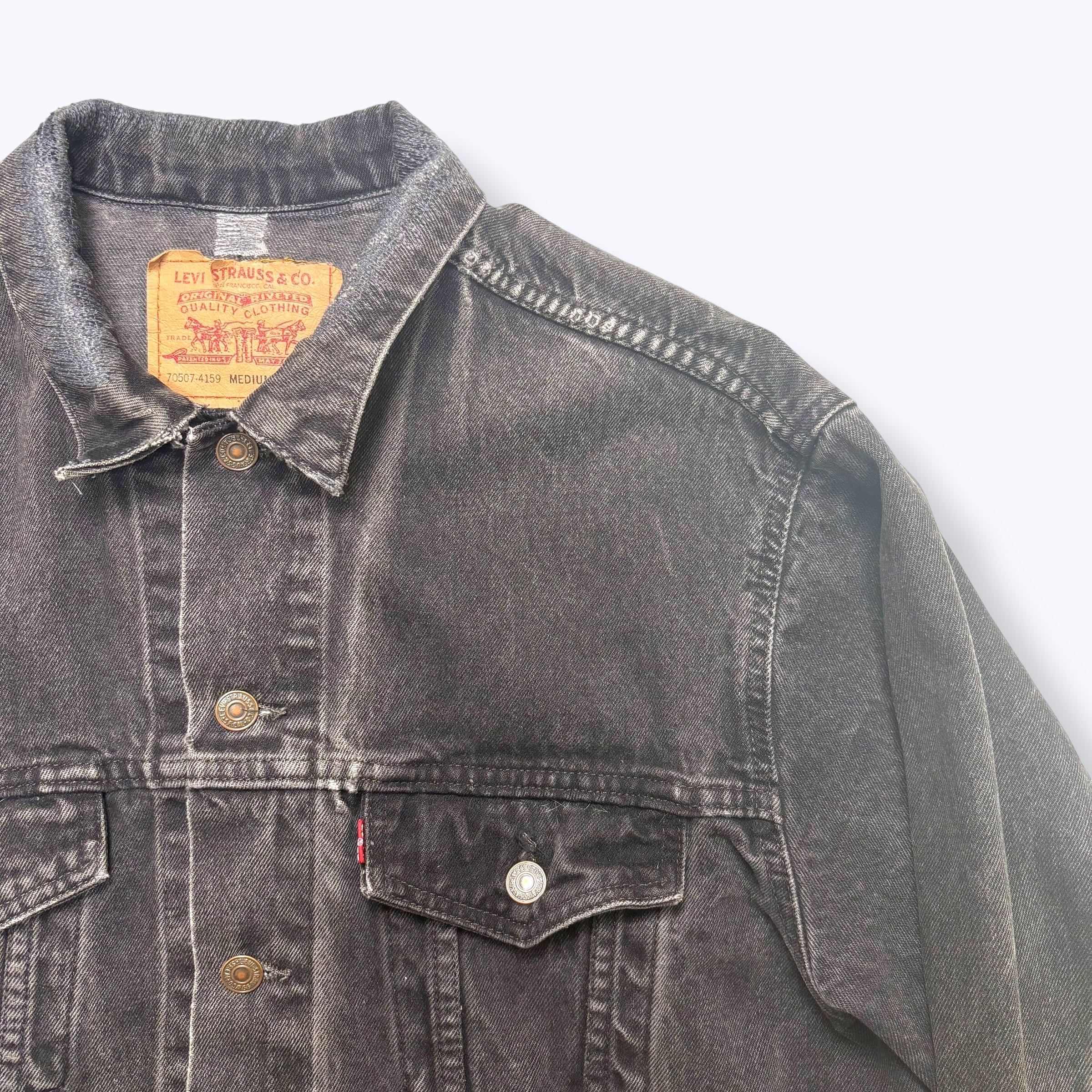 90s Levi's 70507 Black Denim Jacket Made in USA 【M】 90年代