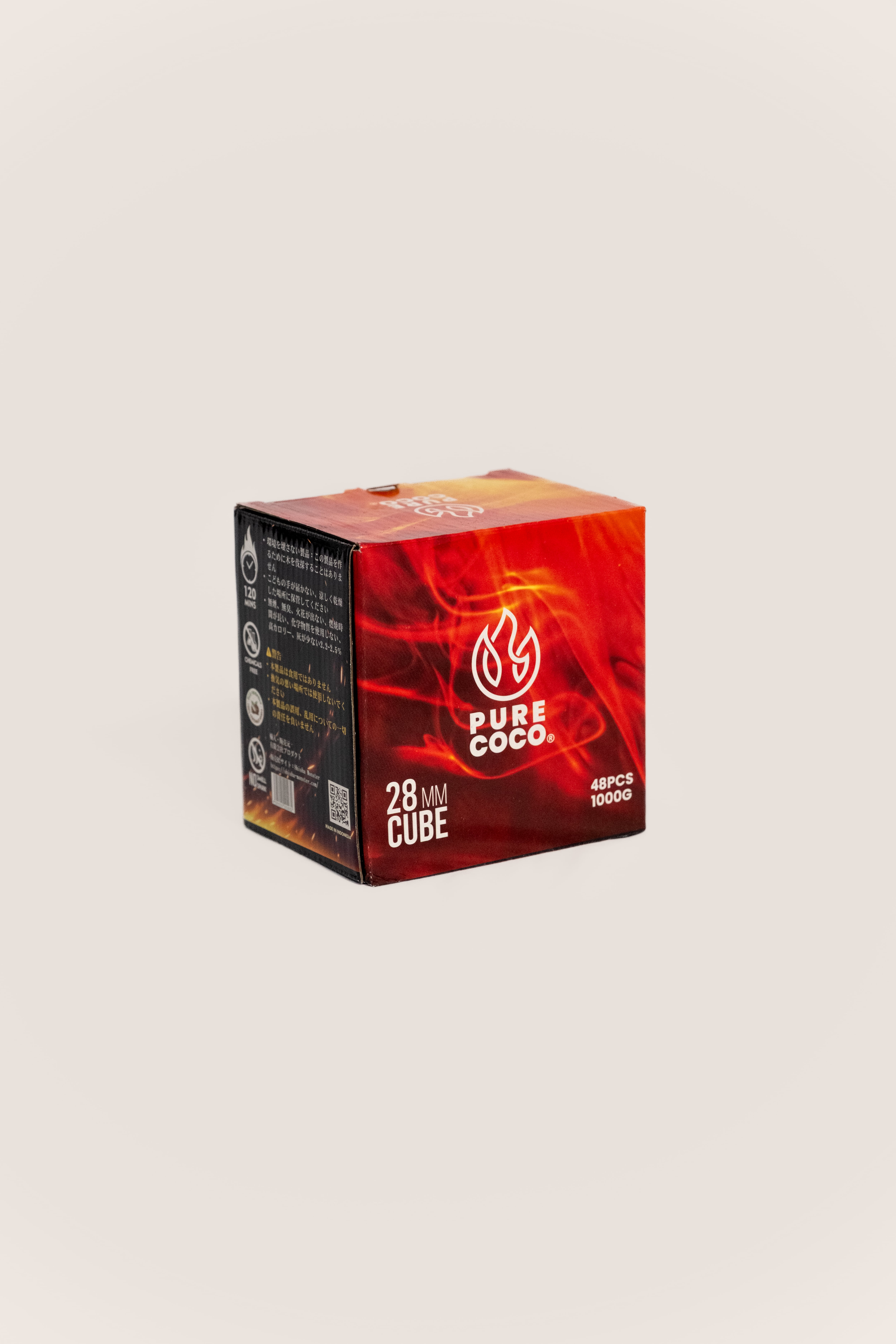 PureCoCo 28mmCUBE シーシャ炭1kg | シーシャブラザーズ