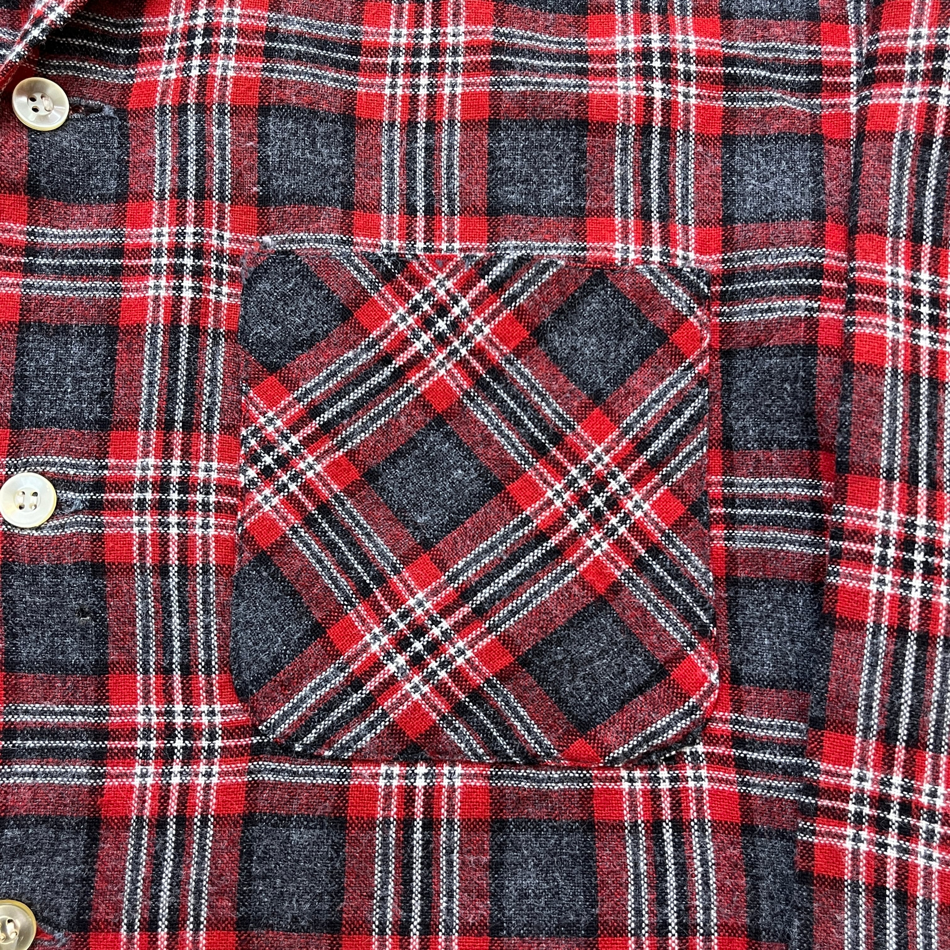 60s Fox Knapp Wool Shirt 60年代 ウールシャツ オープンカラー L