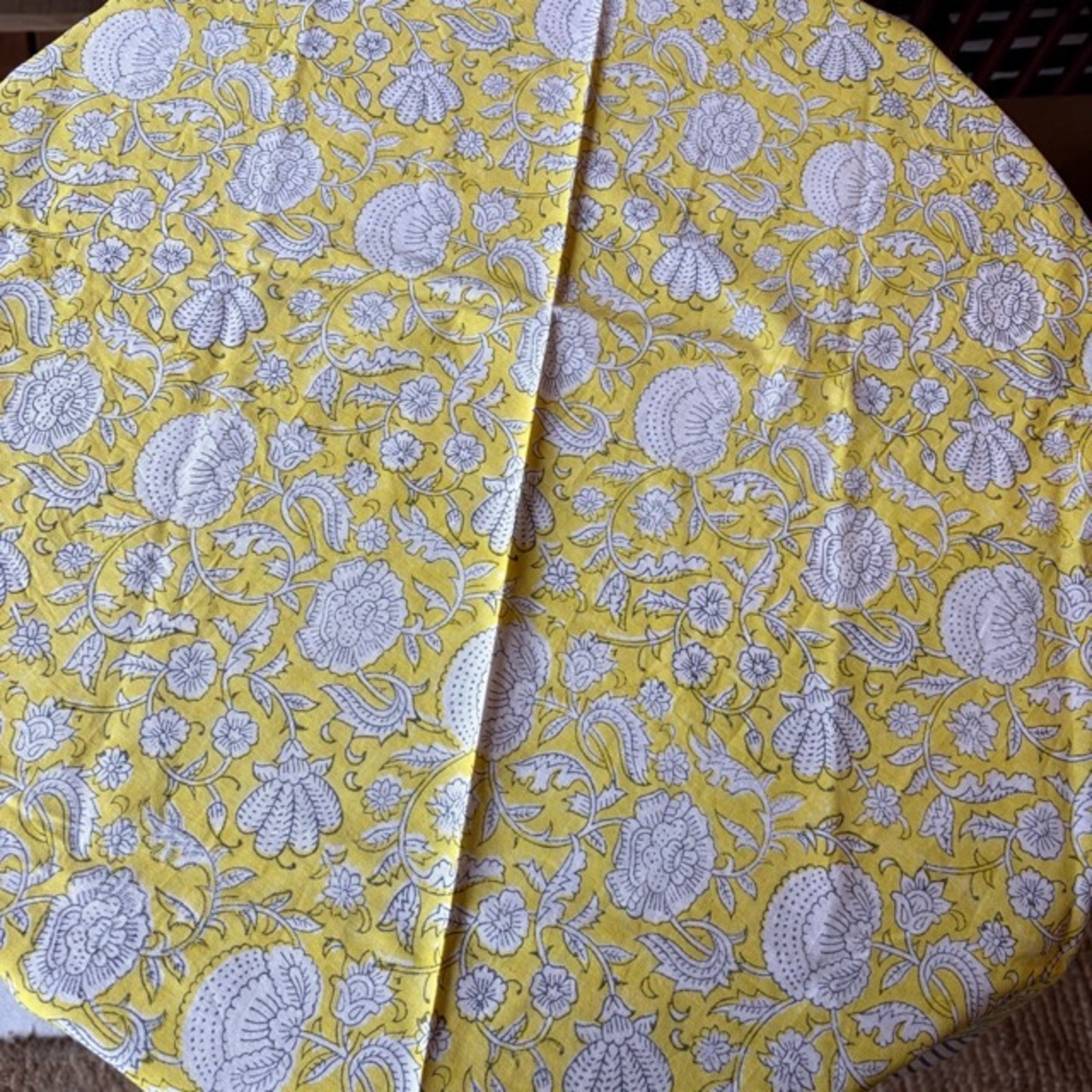 Comfy Block Print Round Cloth 3Color コンフィーブロックプリント ラウンドクロス　テーブルクロス　丸型　Roundcloth