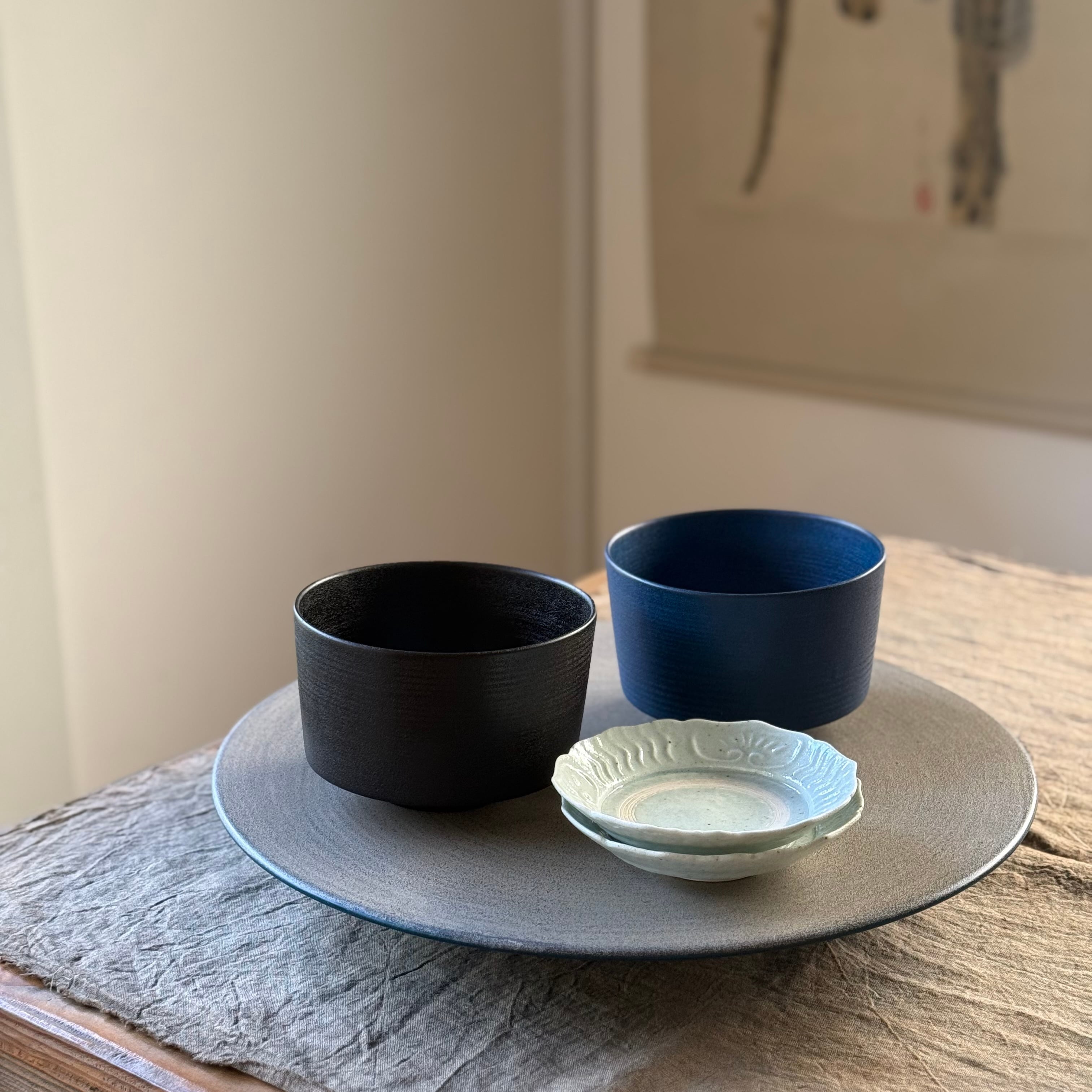 吉田崇昭 白磁陽刻平小鉢 | gallery 一白