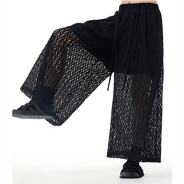 Lace wide pants 【2color】 C0001