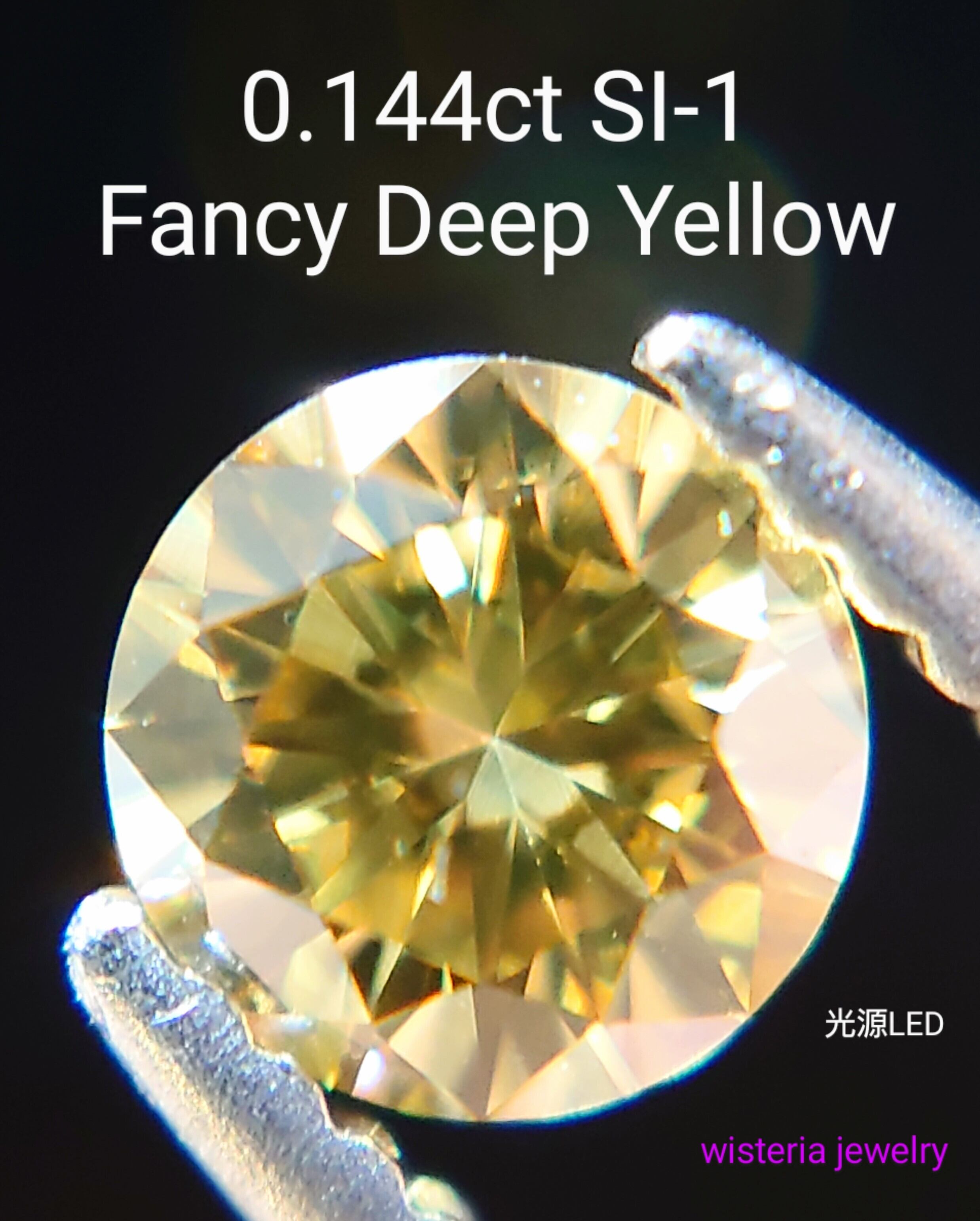 イェローダイヤモンドルース/ F.V.YELLOW/ 0.301 ct.の+evergroup.com.pl