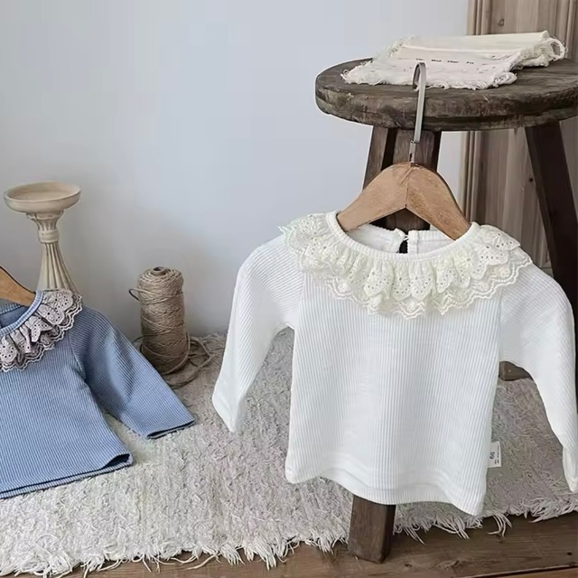 【取寄】使い勝手抜群なフリルリブカットソー