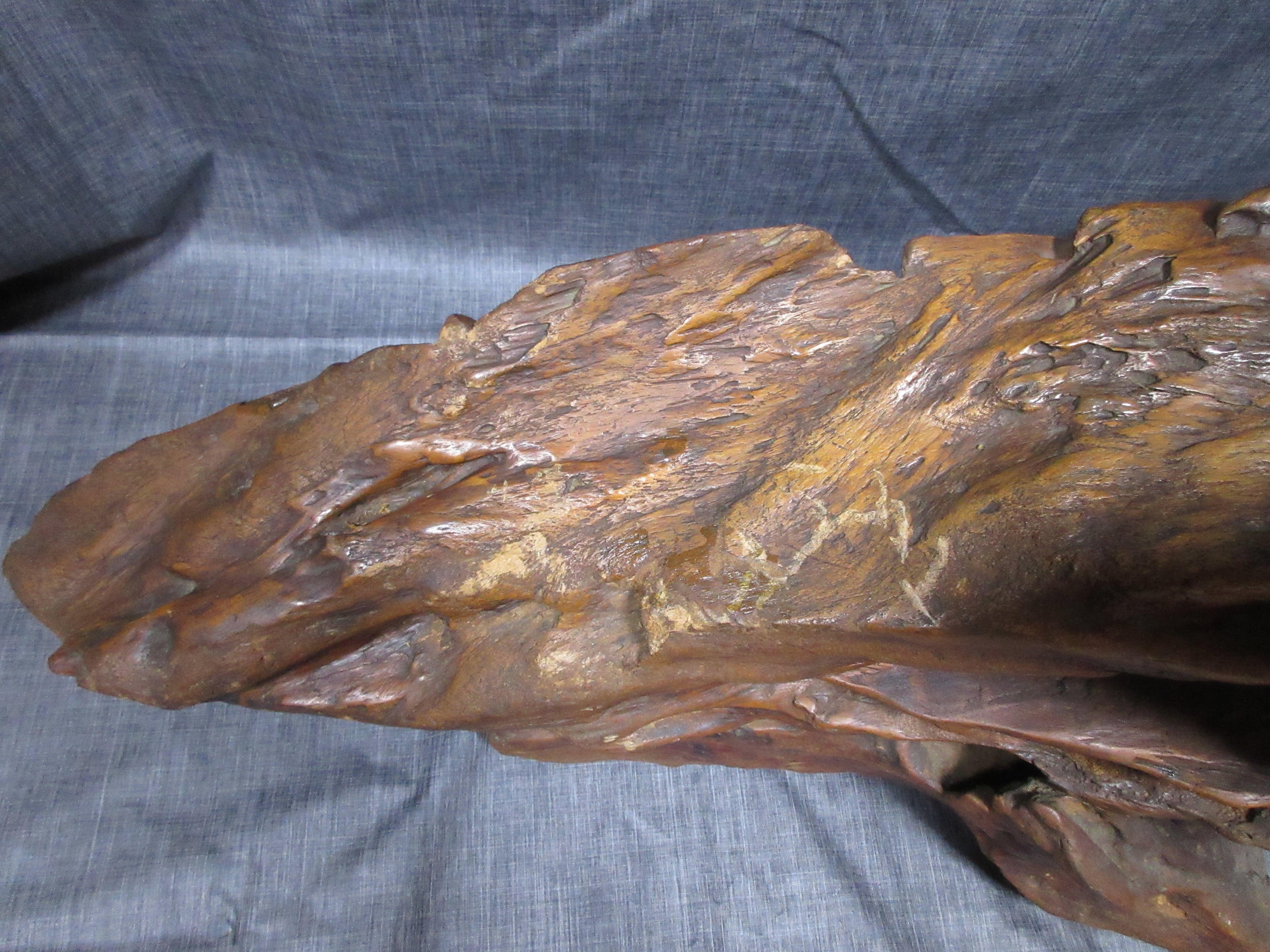 木彫り 彫刻 一刀彫 鯉 コイ カープ 天然木造 レア物 | ギャラリー寿