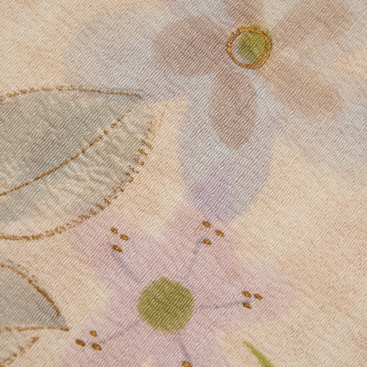 山本由季 薔薇の模様 手描全通名古屋帯【お仕立て替え済】 | かわの屋