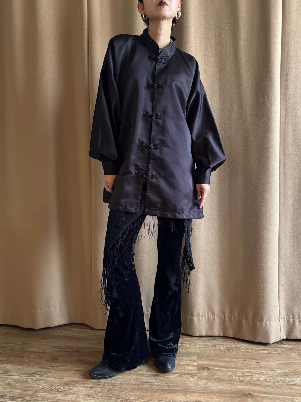 mode over size china button shirt-5141-1