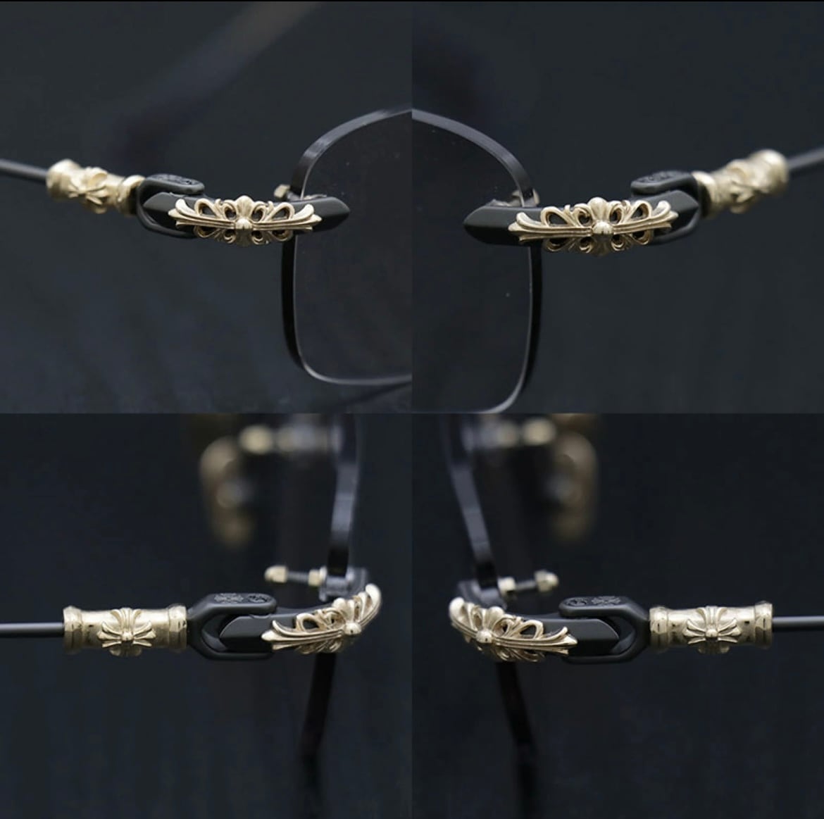 ジ*ン様 クロムハーツ クロムハーツフレームドCHプラスチャームwithブラックダイヤモンド