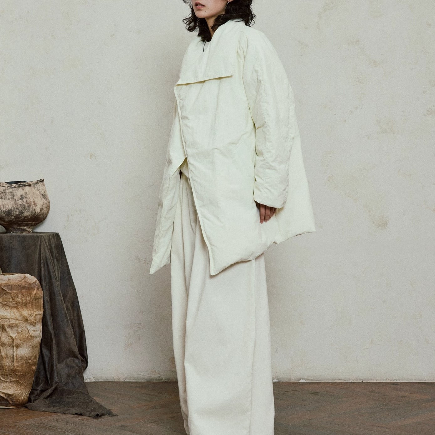 ショールカラーラップダウン 2color MOJ0230