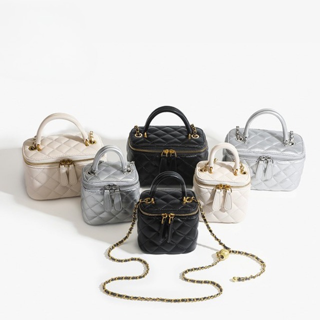 キルティング バニティバッグ 2size 3color BA09