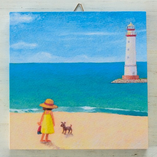 アートパネルNo.74「灯台の見える浜辺にて」