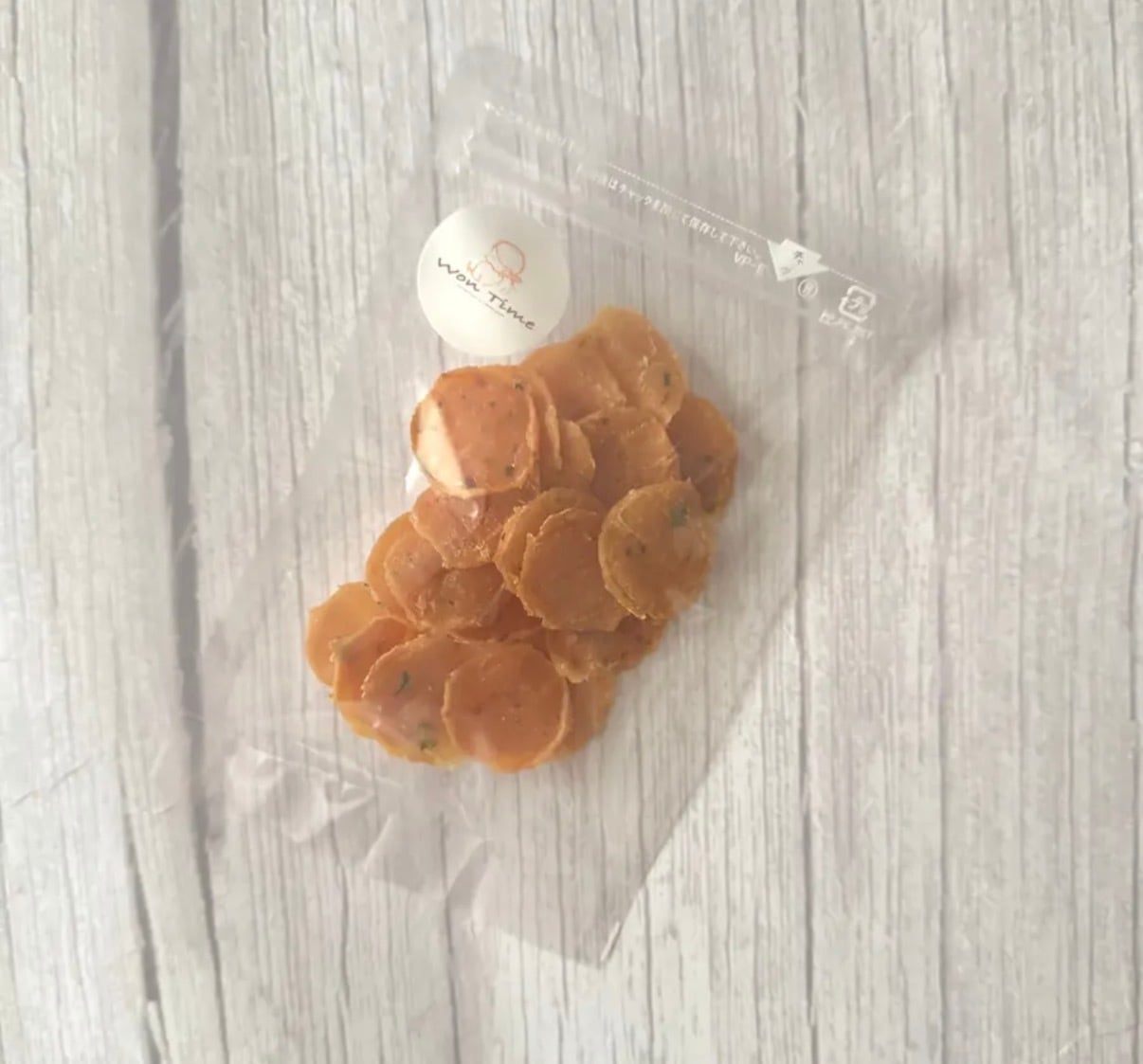 【Won Time】国産鶏むね肉と野菜のチップス　15g/袋