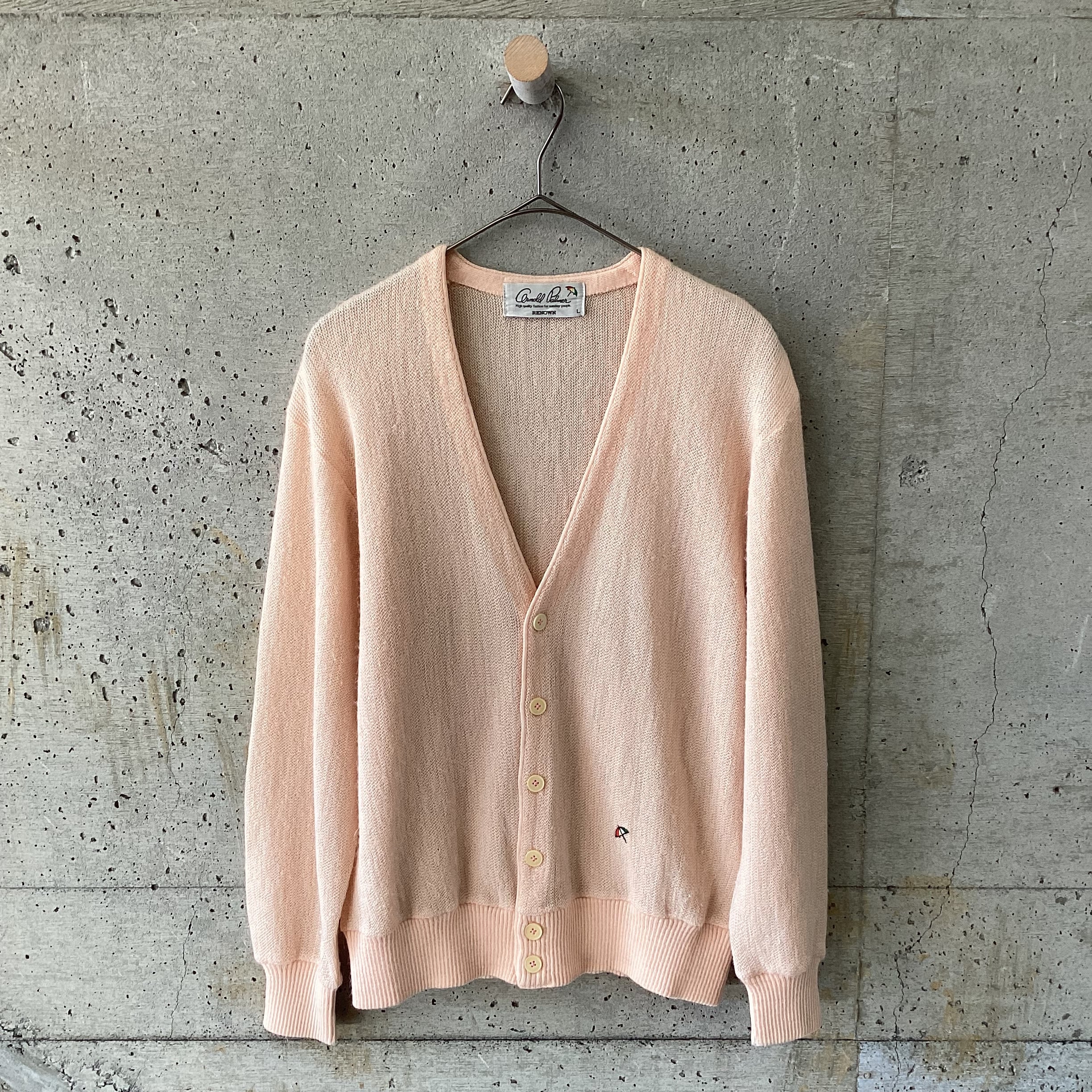 Baby pink knit cardigan