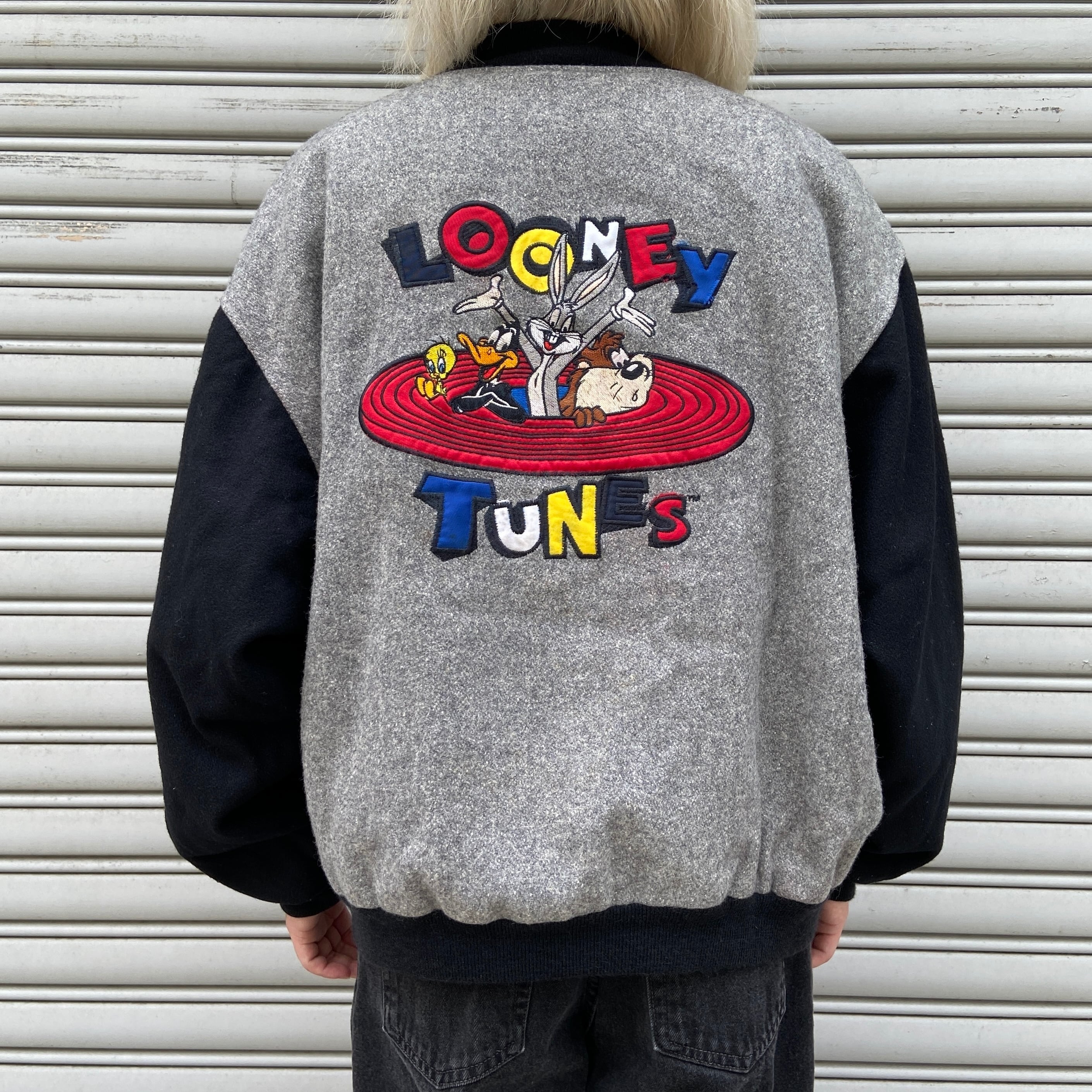 90s LOONEY TUNES ウールスタジャン ルーニーテューンズ | 古着 90s LOONEY TUNES ウールスタジャン ルーニーテューンズ | 古着