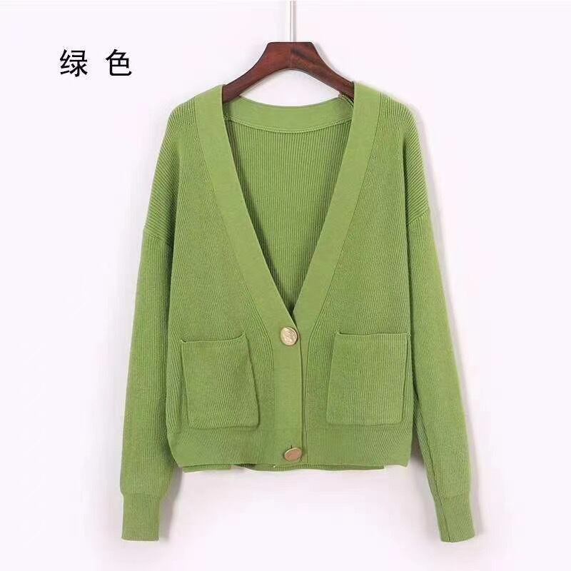 リブニットカーディガン