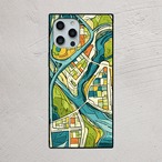 受注生産 iPhoneケース 都市グリッド｜マップアート風 UMAP008A