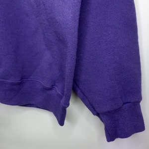 90s　アメリカ製　Lee　リー　スウェット　トレーナー　刺繍　アニマル　パープル　M