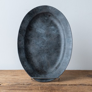 黒瓦手　オーバル皿L