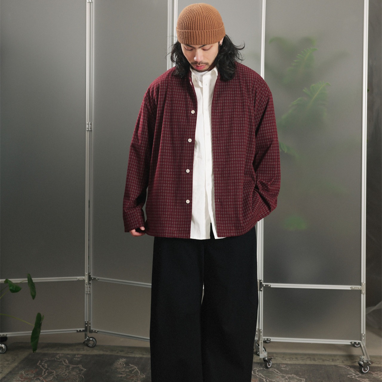 シャドーチェック・スタンドカラーブルゾン A2077 - 13