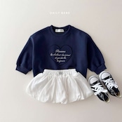 【取寄】Dailybebe ハートワッペントレーナー|秋服|韓国子供服|26/AT