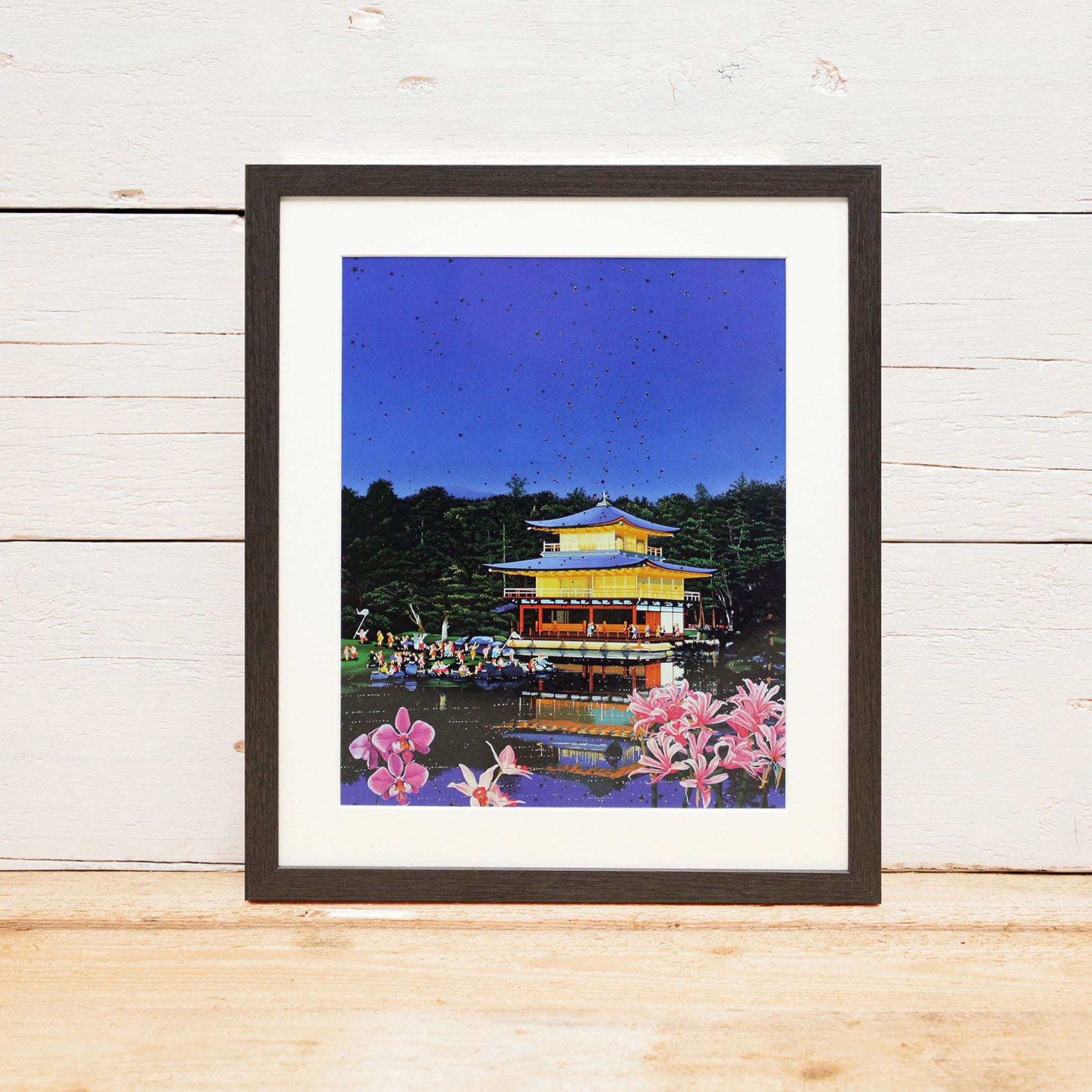 ヒロ ヤマガタ「ゴールデン パビリオン」展示用フック付アートポスター 絵画 インテリア アート