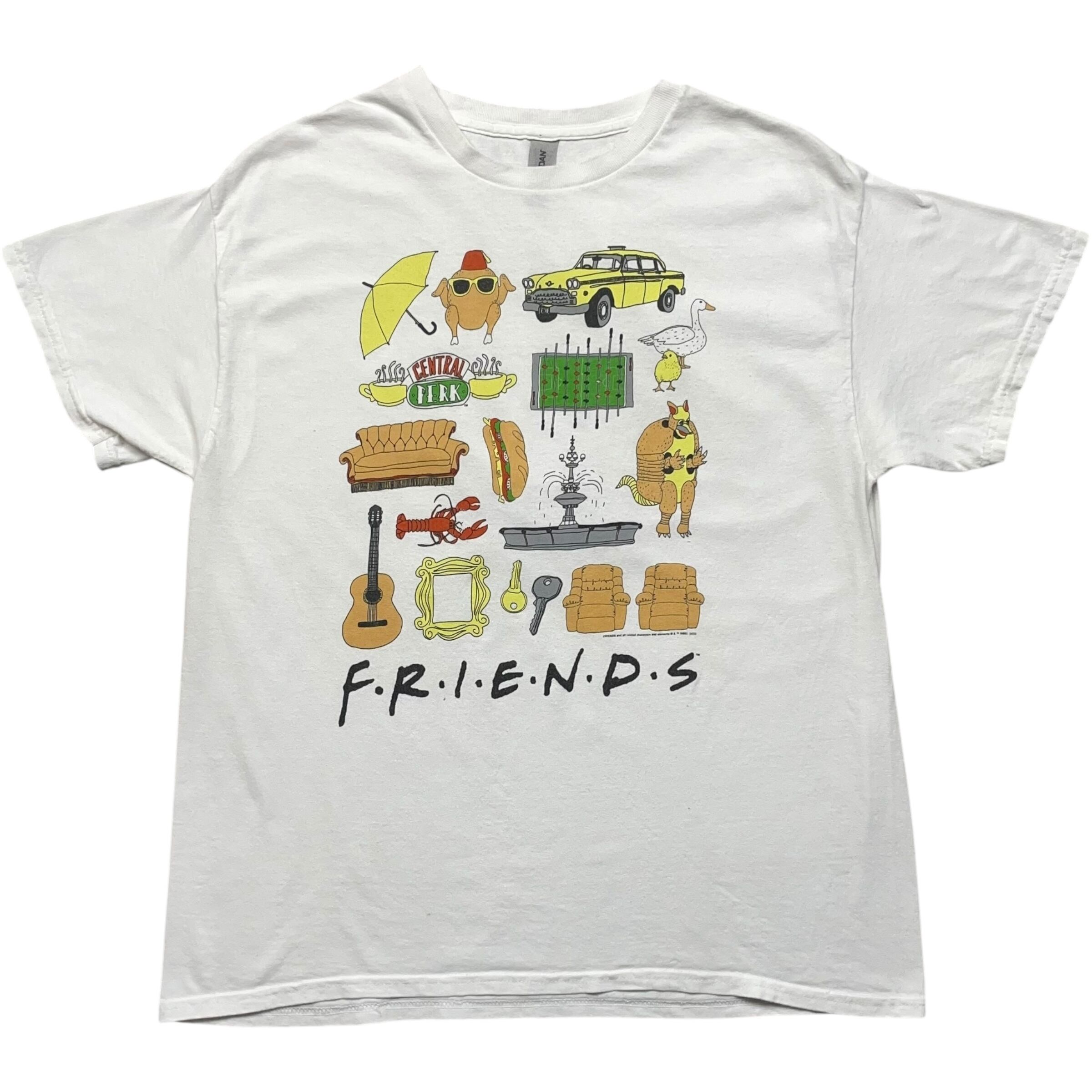 《L》 GILDAN ギルダン Tシャツ テレビドラマ「フレンズ」 プリント ホワイト no.8616