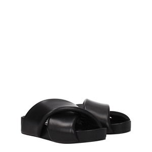 【新品】JIL SANDER ジルサンダー レディース スライドサンダル レザー ブラック WP0043P5057001