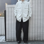 GEGRGE fake suede shirt cream