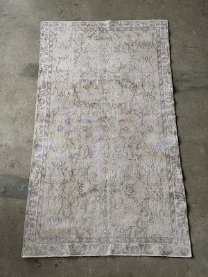 【送料込み】ヴィンテージ　トルコラグ　トルコ絨毯　ベージュピンク　 107x197　 TRB2657