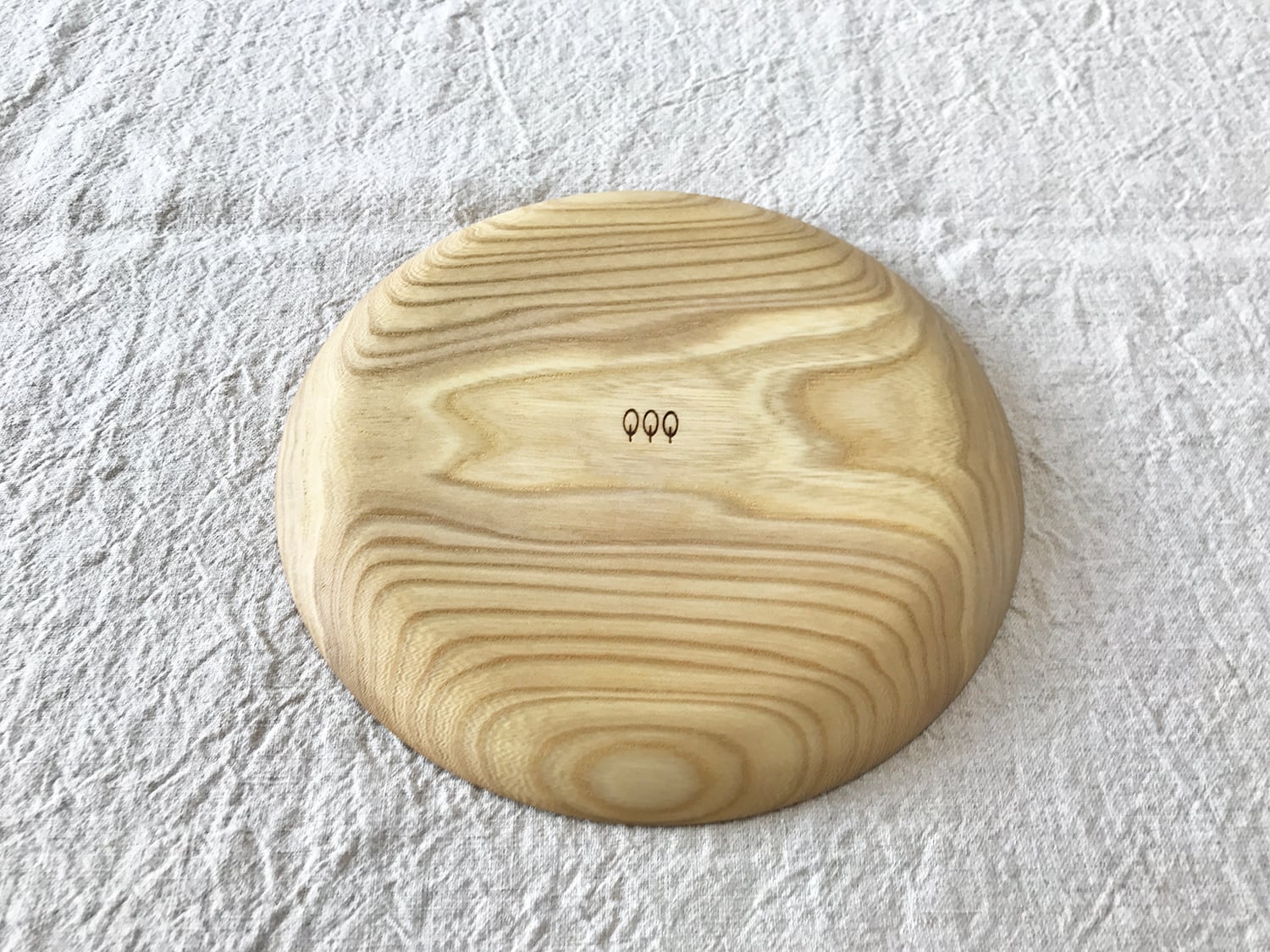 木製皿　51センチ　　未完成品 21cm 中皿 (定番のお皿) | 工房 十勝の木のうつわ web shop