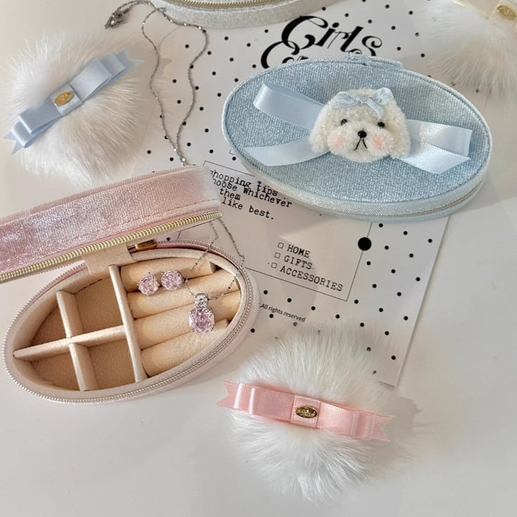 2種／子犬リボンポーチ ・65851 | sucrier ( シュクリエ ) - お砂糖