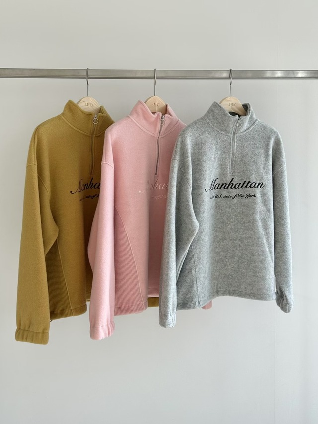 (予約) LIFFEY / Wool fleece zipup mtm 3color