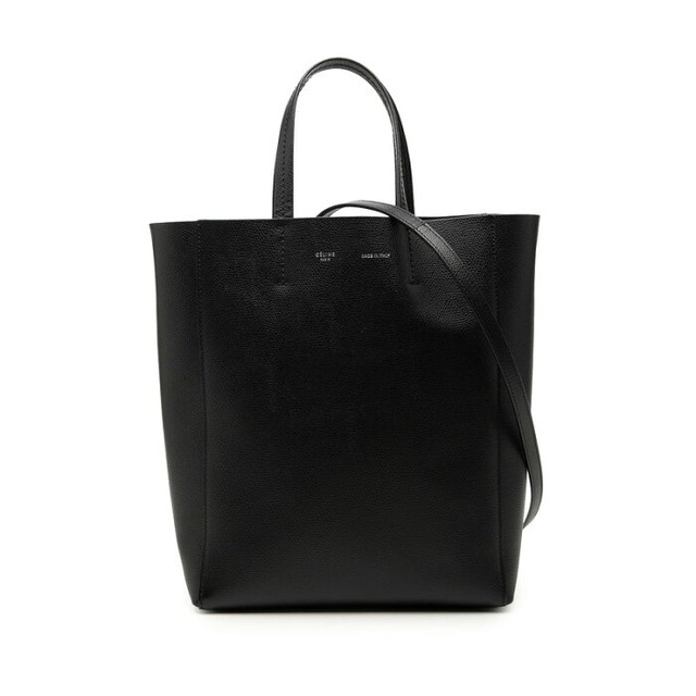 セリーヌ バーティカル カバ スモール ハンドバッグ ショルダーバッグ 2WAY 189813 ブラック レザー レディース CELINE 【中古】